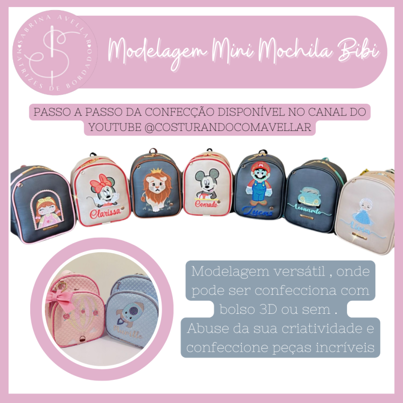 MODELAGEM MINI MOCHILA BIBI